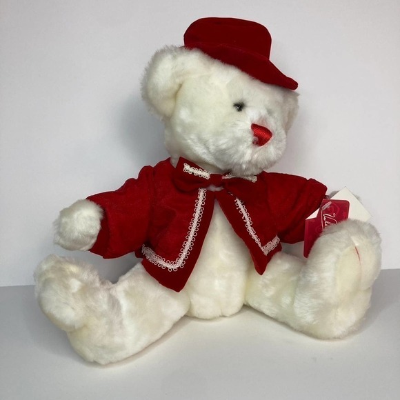 TB Toy Valentine's Day Teddy Bear 11" Plush Red Velvet Top Hat Jacket - Picture 5 of 16